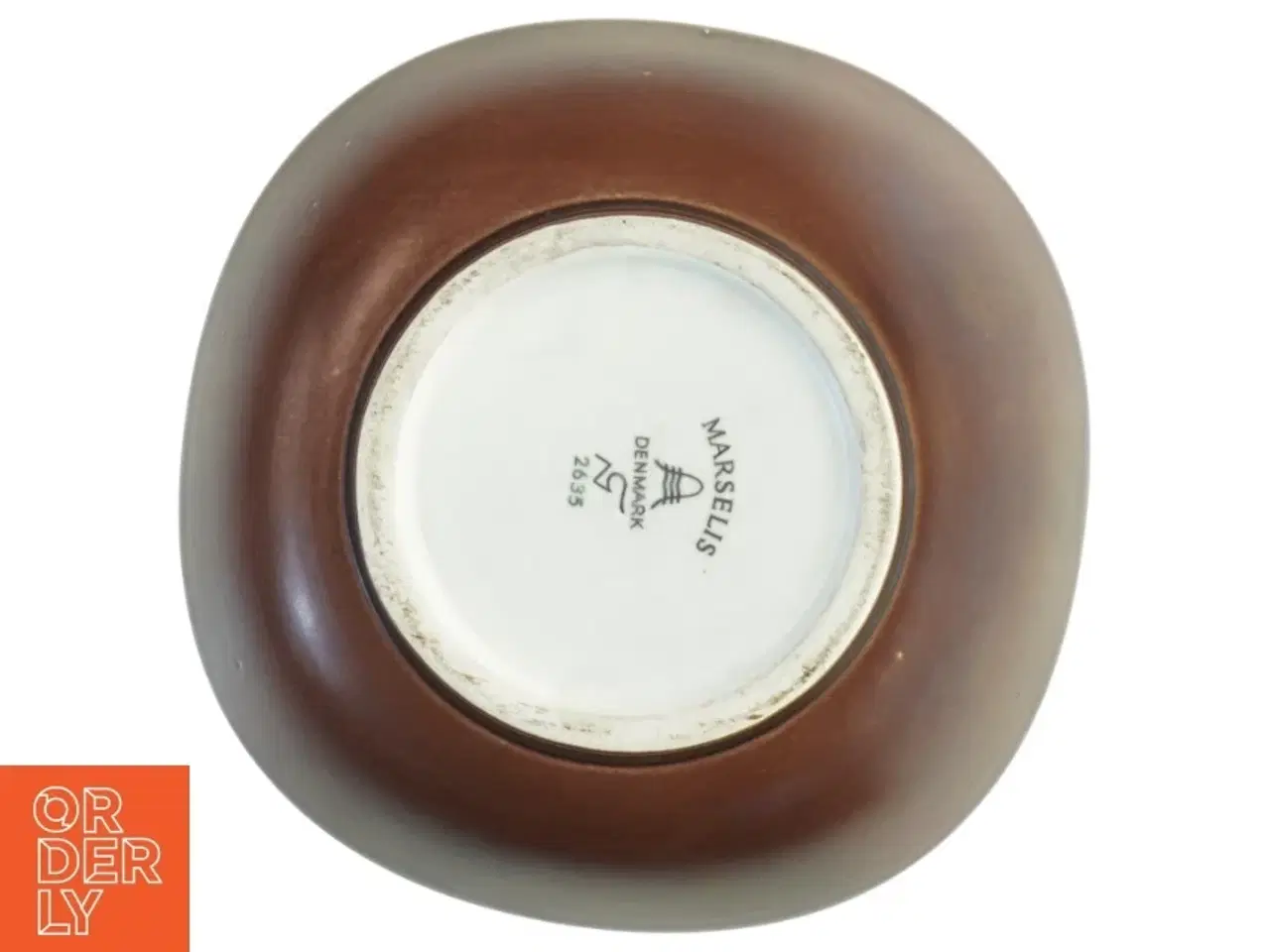 Billede 3 - Brun Aluminia Marselis brun skål nr. 2635 keramikskål fra Marselis (str. 18x4,5 cm)