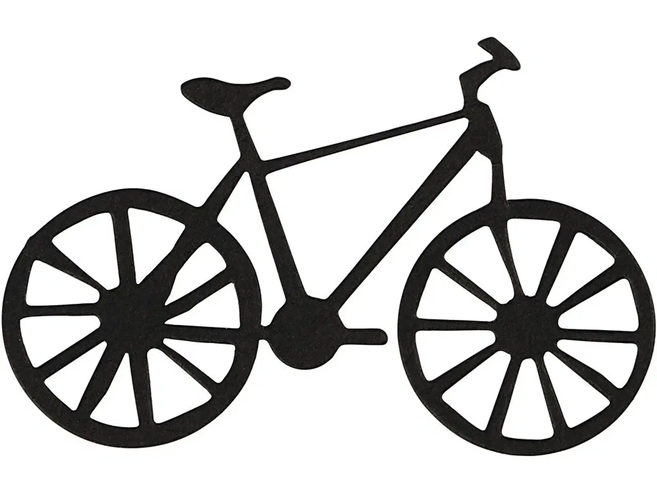 Billede 1 - Kartonmærkat til cykel, 10 stk. - 77x48 mm, sort