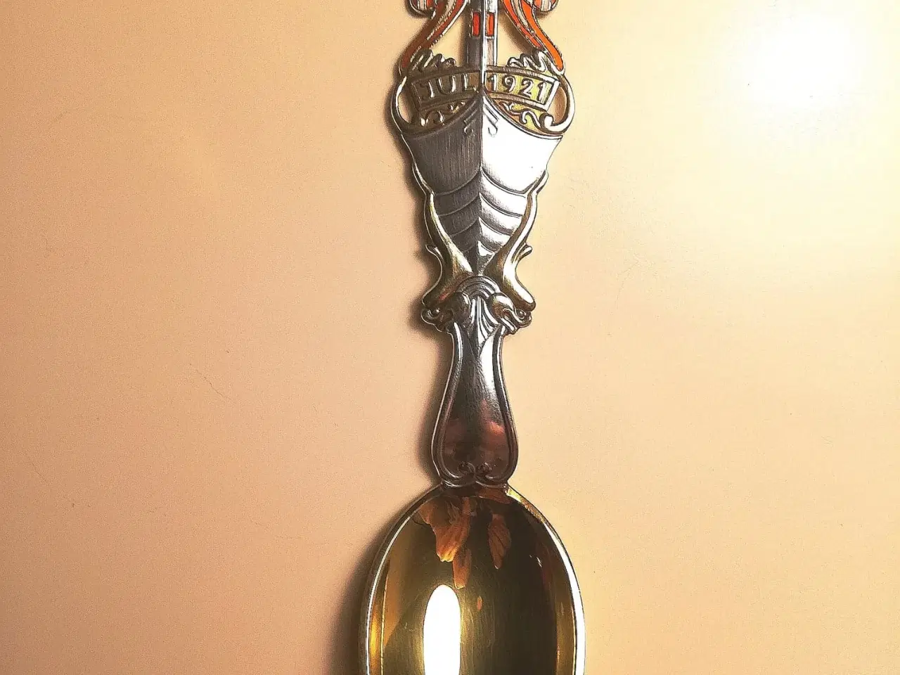 Billede 1 - Sølvtøj, Anton Michelsen Juleske 1921 Juleskibet