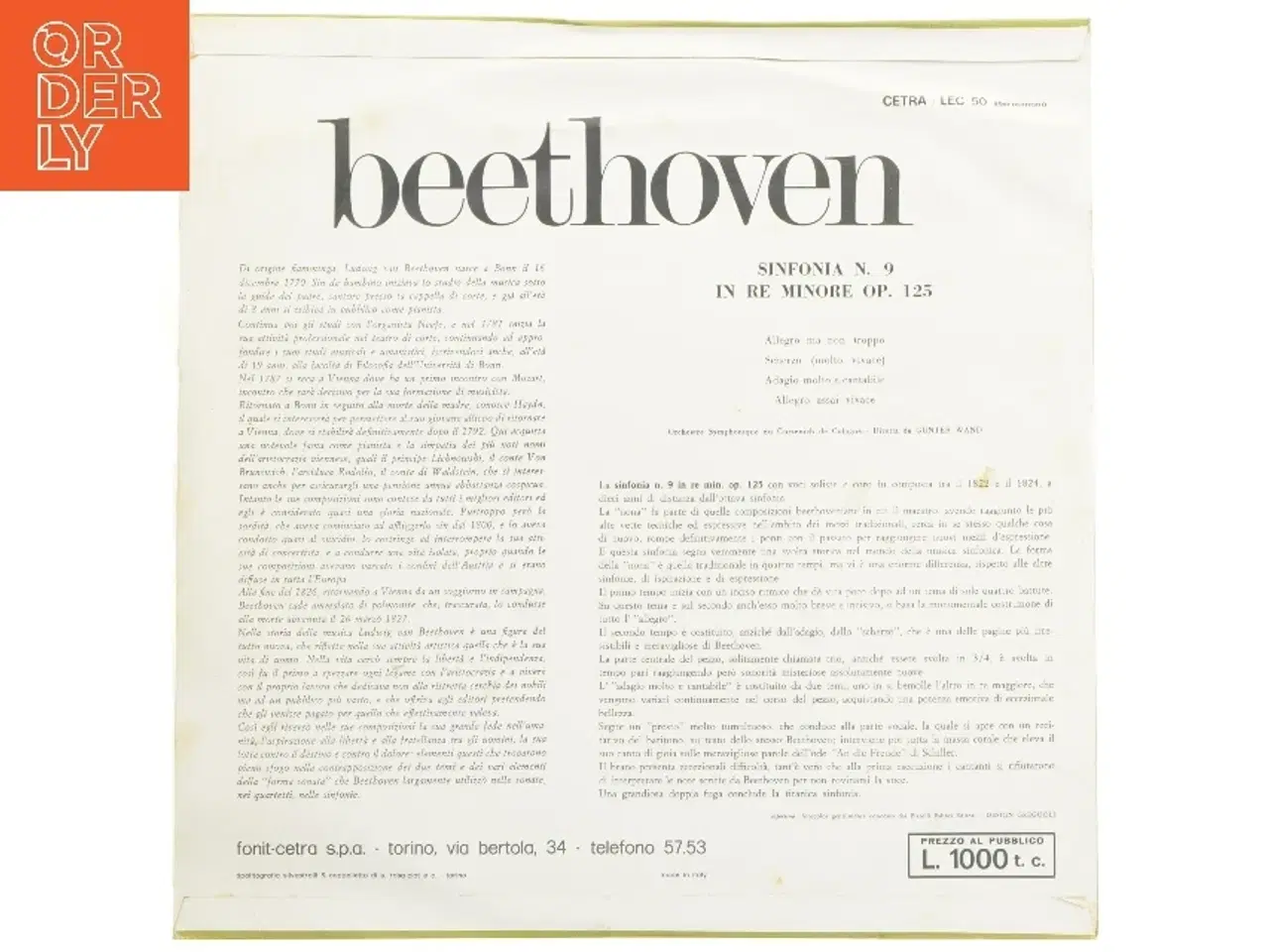 Billede 2 - Beethoven Sinfonia No. 9 LP