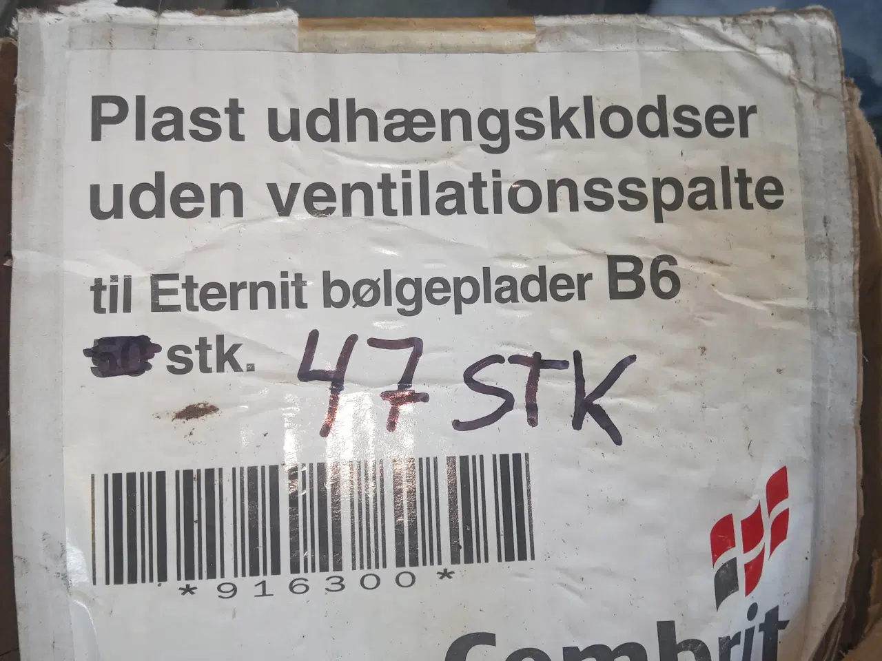 Billede 1 - B6 plast udhængsklodser. 47 stk