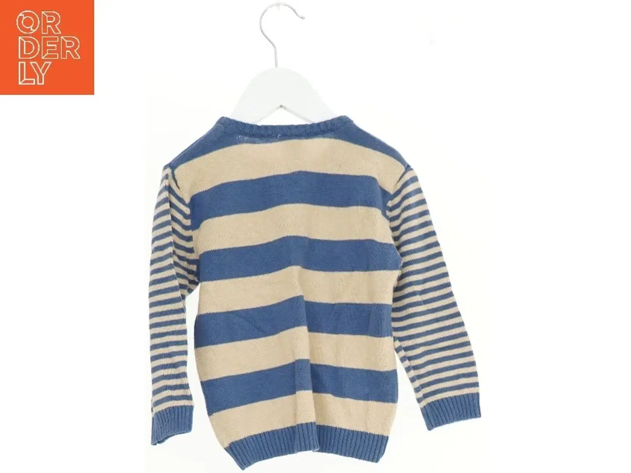 Billede 2 - Strikket trøje med knapper og striber fra Friends (str. 86)