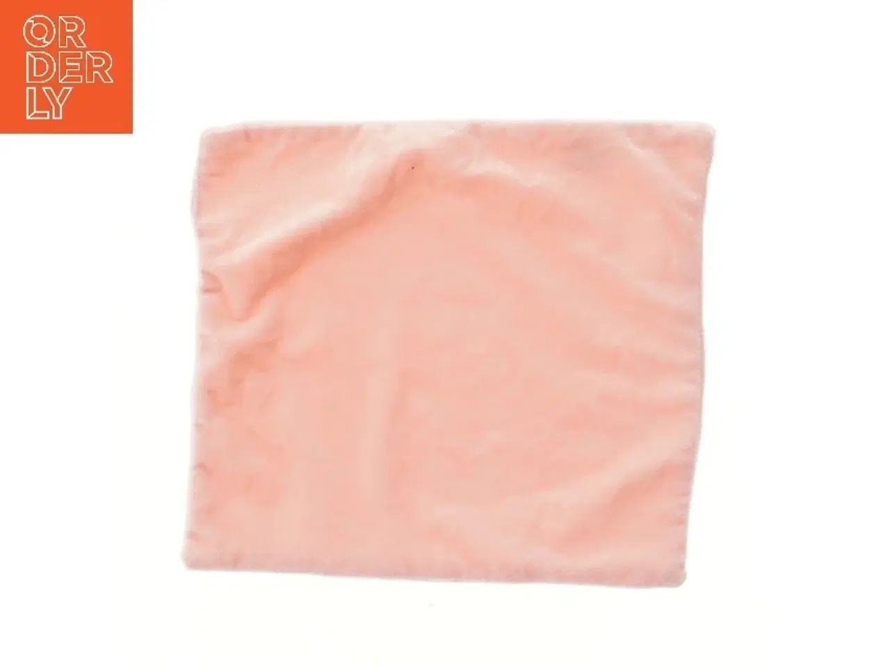 Billede 2 - Lyserød stofklud med hjertebroderi (str. 30x27 cm)