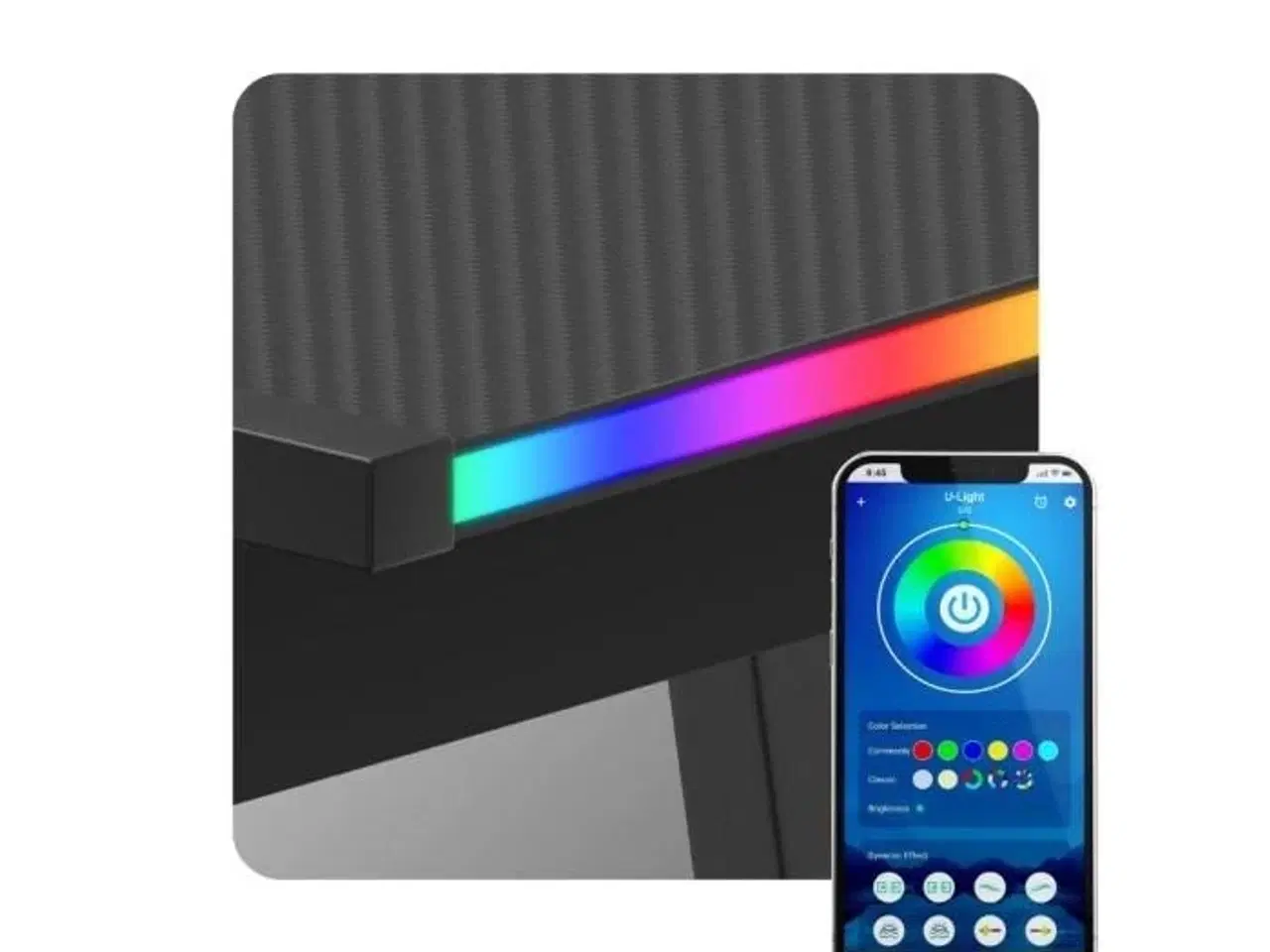 Billede 12 - Gamingbord Huzaro Hero 6.0 RGB – sort L-form