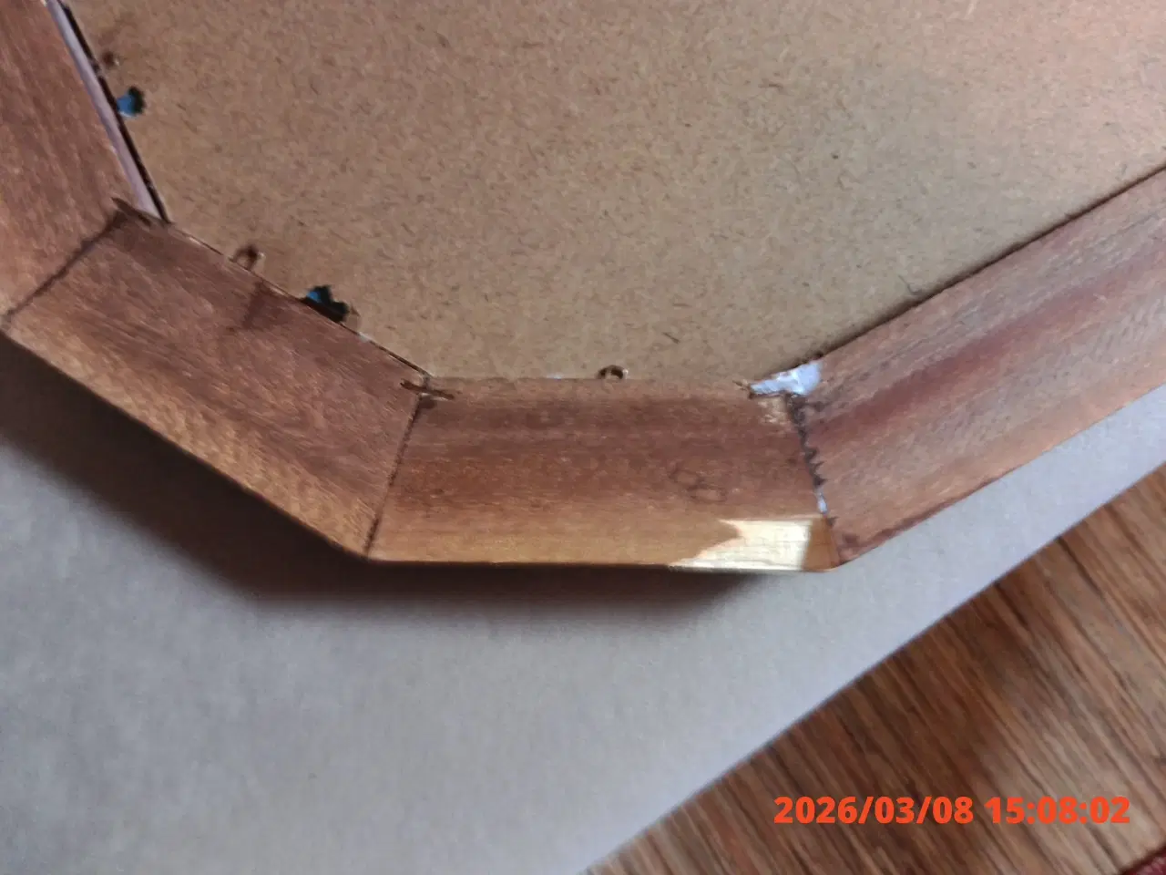 Billede 2 - Rektangulært spejl med facetslebet glas 