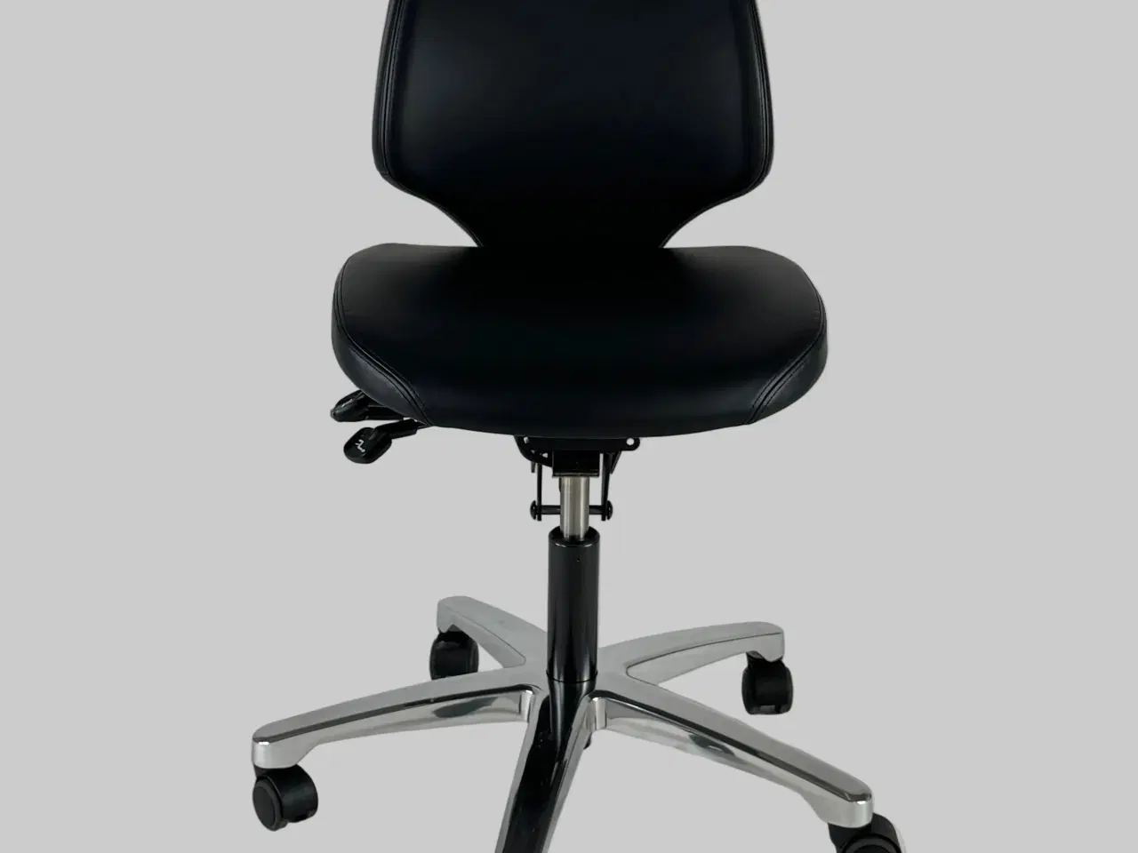 Billede 3 - RH Activ 220 Kontorstol – Sort Læder/Krom Stel