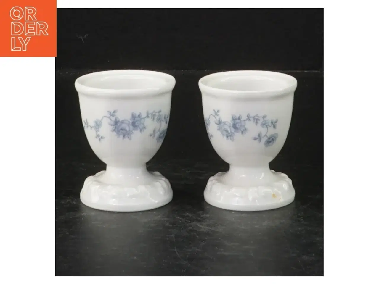 Billede 1 - Blå og hvid porcelæn æggebægere fra Rosenthal (str. 6 cm. 2 styk)