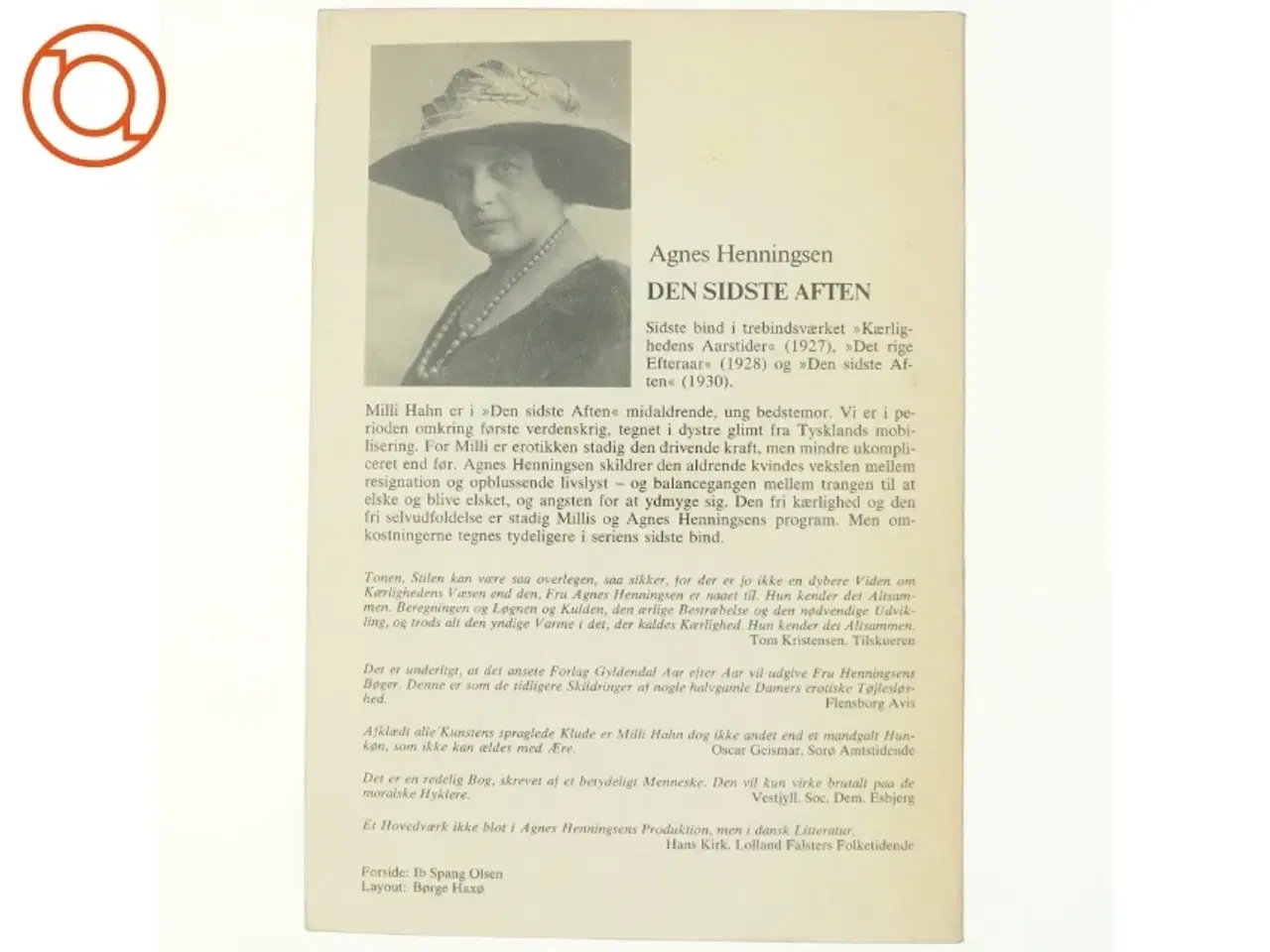 Billede 3 - Den sidste aften af Agnes Henningsen (bog)