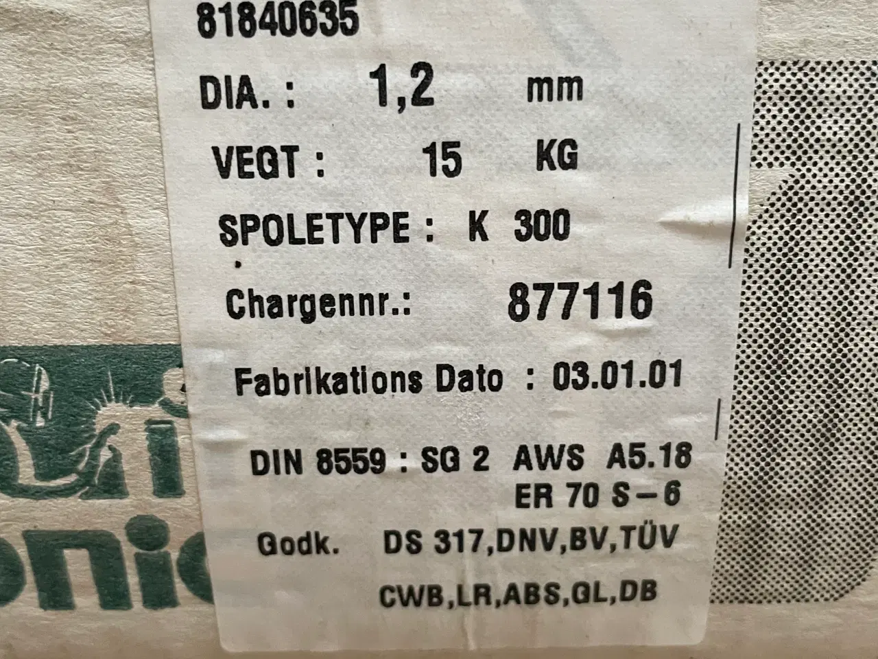 Billede 2 - Micatronic svejsetråd 1.2 mm 