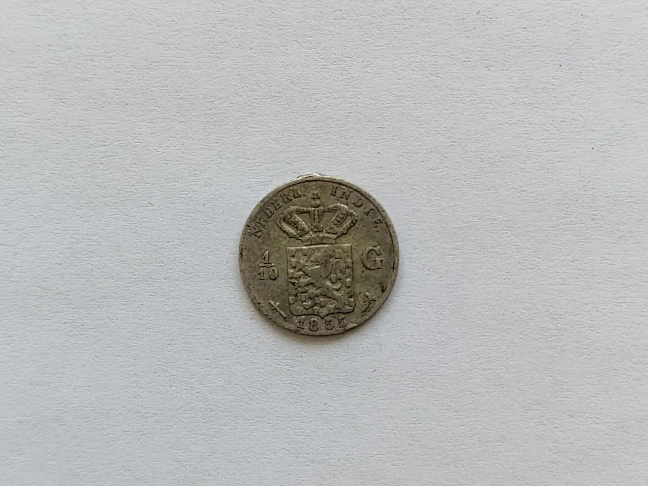 Billede 1 - 1/10 Gulden Netherlands East Indies 1855