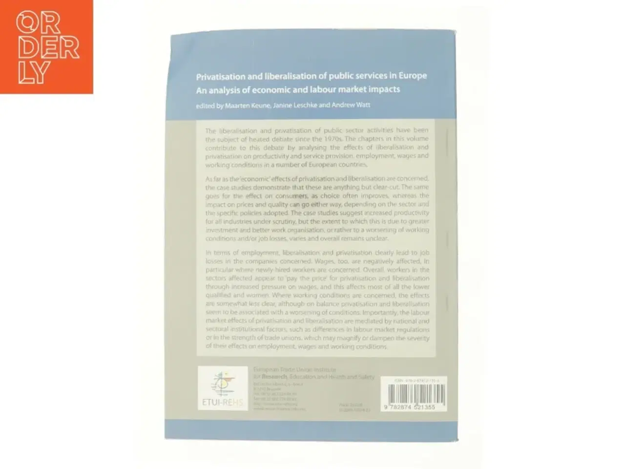 Billede 2 - Privatisation and liberalisation of public services in Europe (Bog)