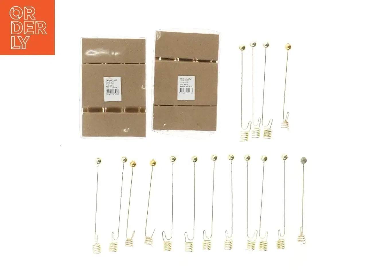 Billede 2 - Guld lysestager til juletræet (str. 14,5 cm)