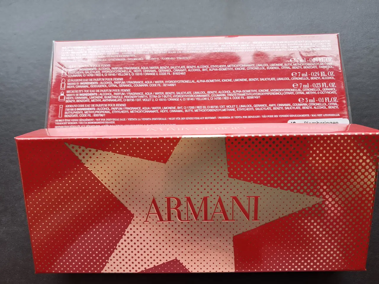 Billede 3 - ARMANI - Parfume sæt af mini-dufte