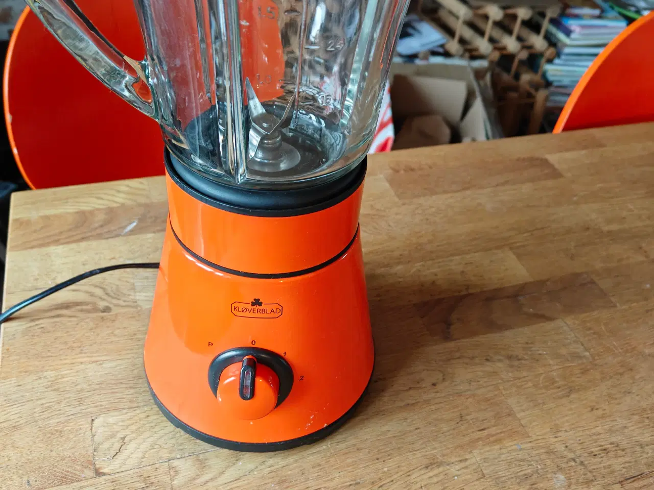 Billede 3 - Kløverblad orange blender med glaskande 