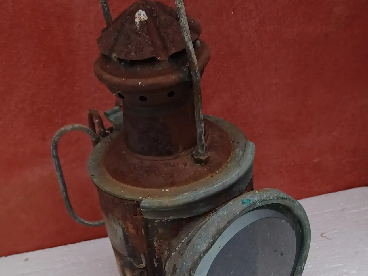 Billede 1 - Antik jernbanelygte fra Haderslev.