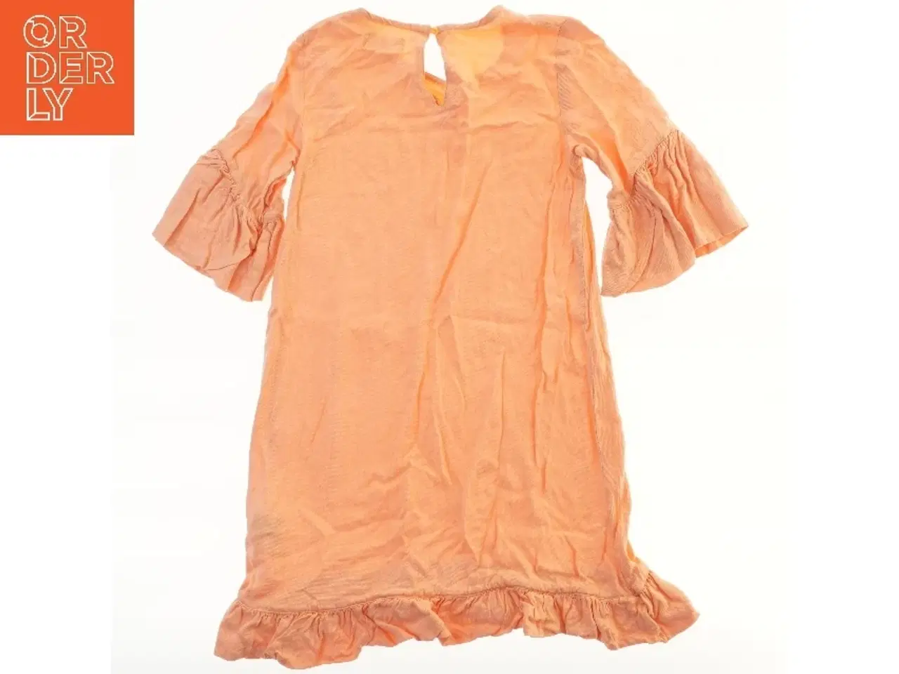 Billede 2 - Orange kjole med flæser fra H&M (str. 134)