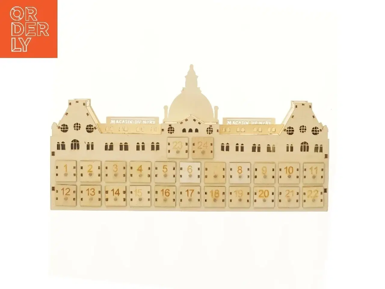 Billede 1 - Julekalender i træ fra Magasin (str. 53x28 cm)