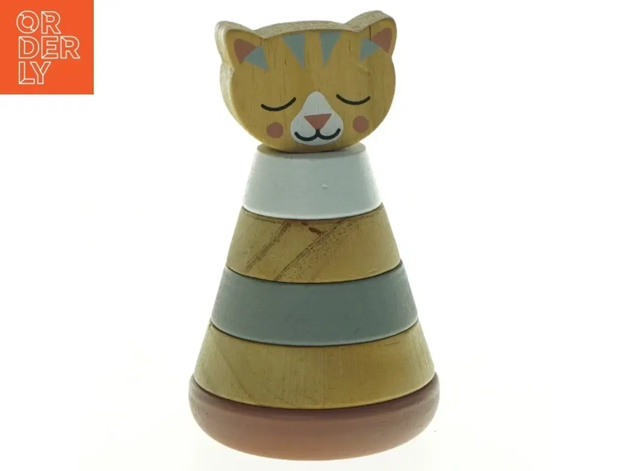 Billede 1 - Trælegetøj - Stablelegetøj med kattehoved (str. 13 x 8 cm x)