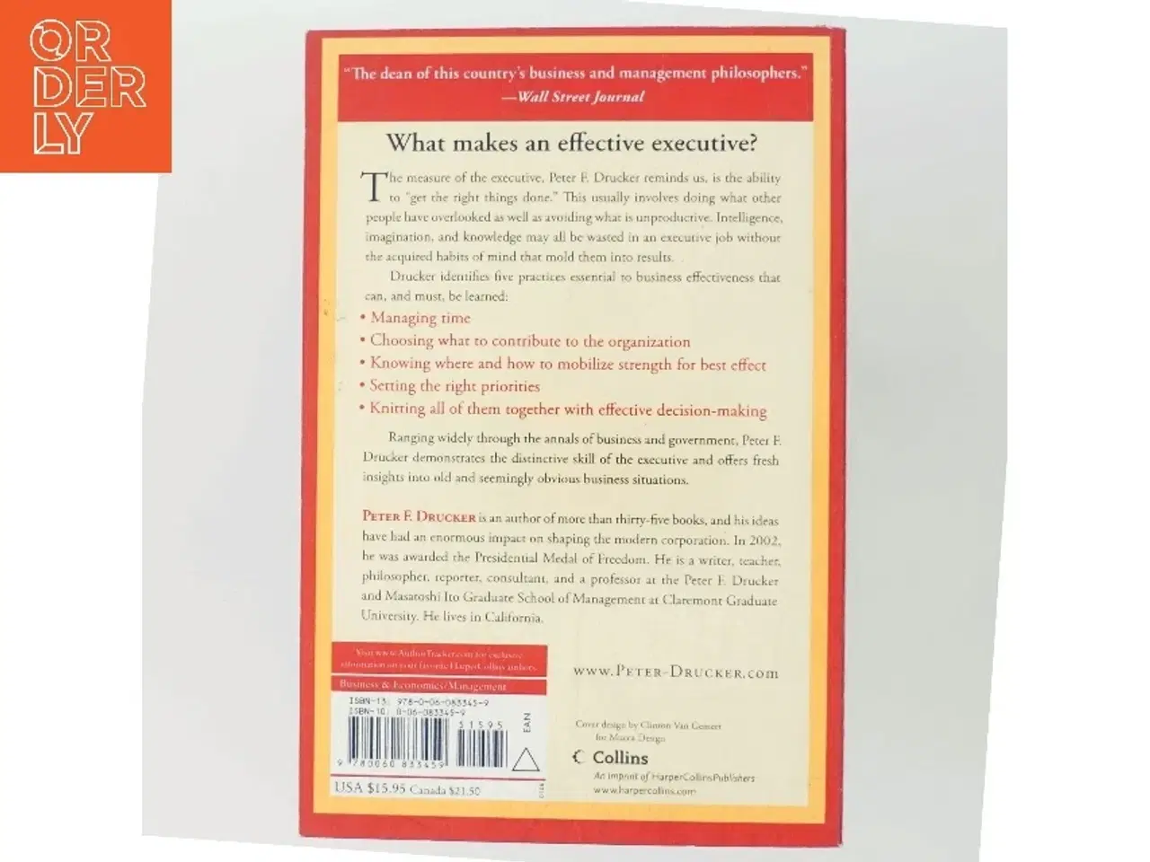 Billede 3 - The Effective Executive af Peter F. Drucker (Bog)