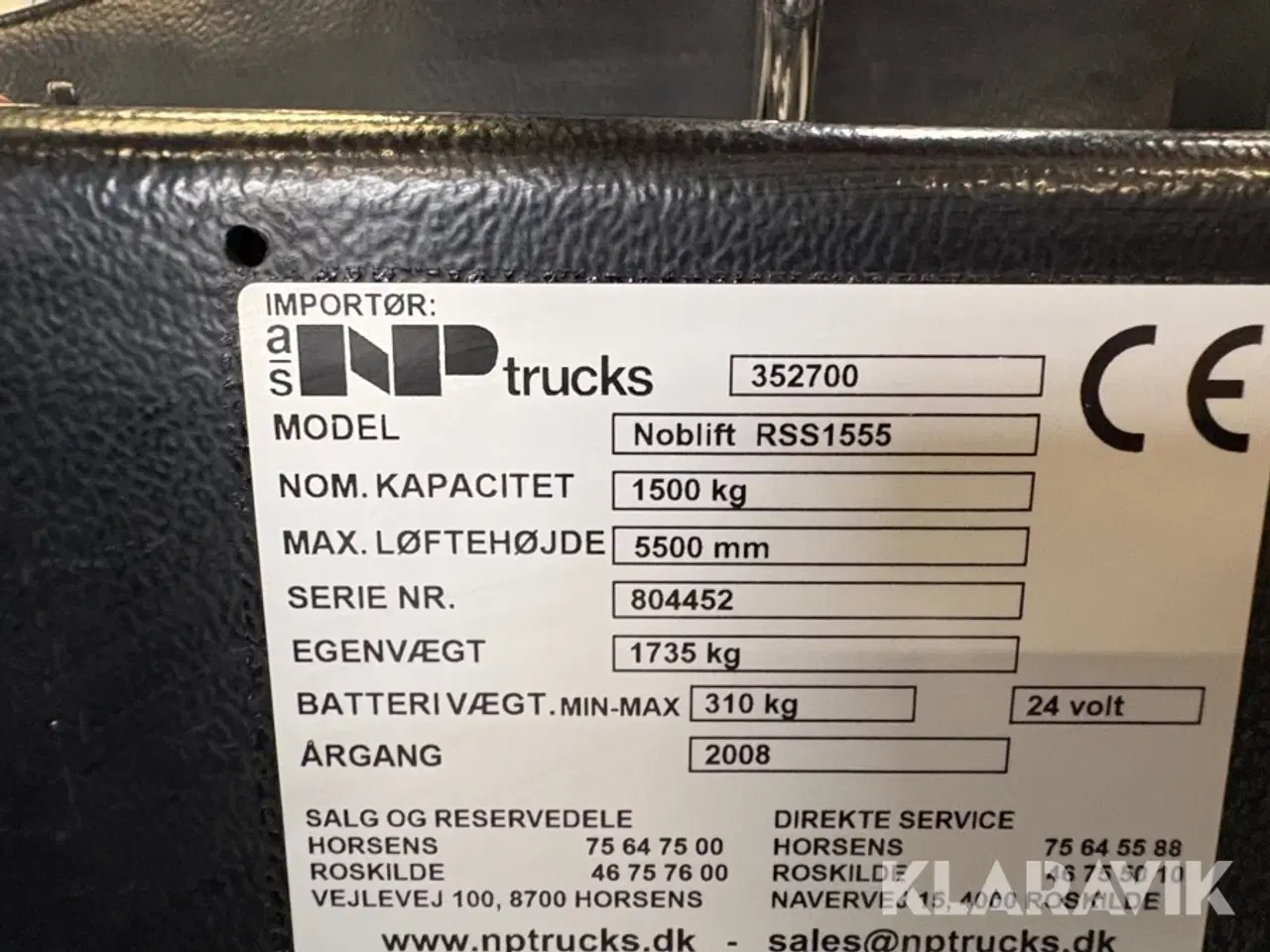 Billede 5 - Sitin El-stabler Noblift RSS 1555 incl. Lader