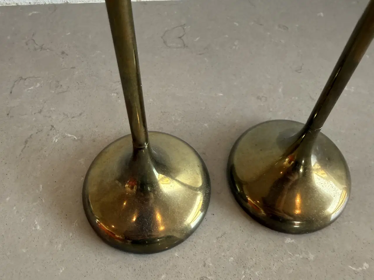 Billede 4 - Messinglysestager 2 stk, antik 