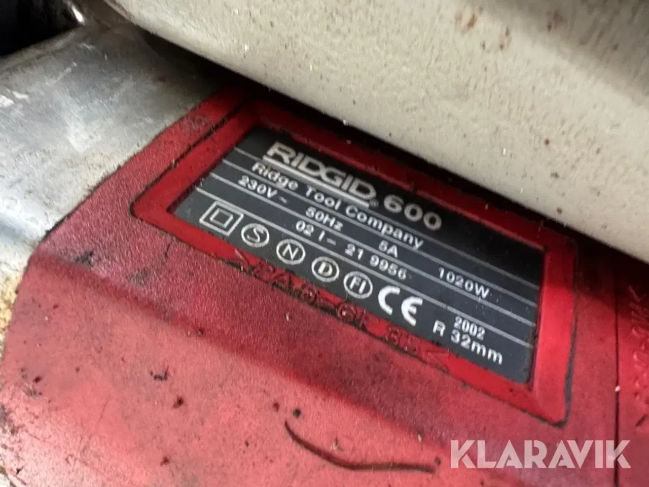 Billede 3 - Rørgevindskærer Ridgid 600