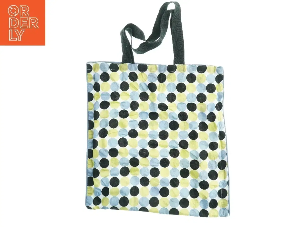 Billede 4 - Genanvendelig indkøbstaske med dyre- og prikmønster (str. 45. x 45 cm)