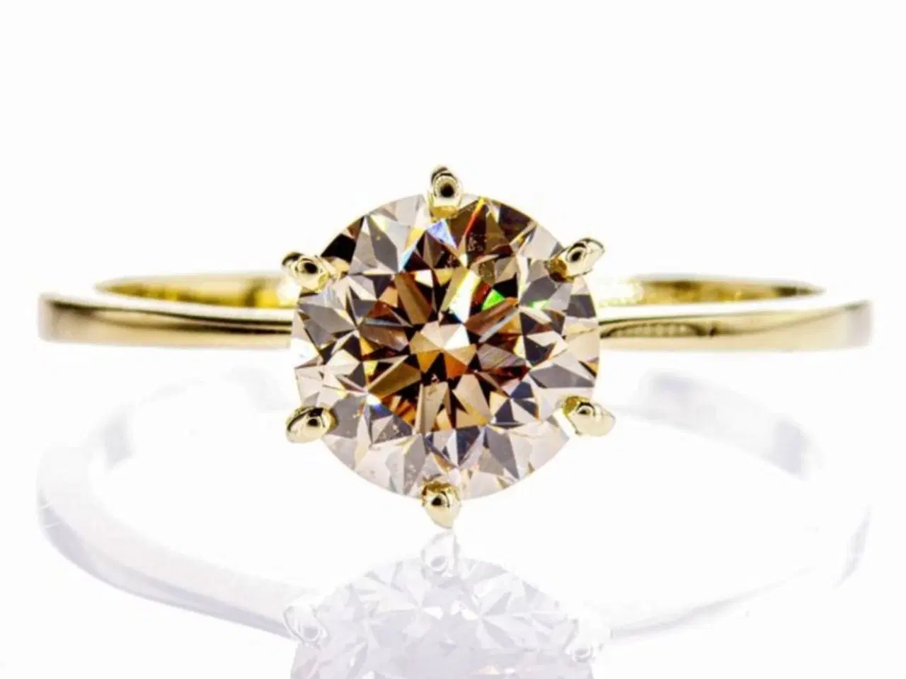 Billede 1 - Naturlig Diamantring 1.71ct