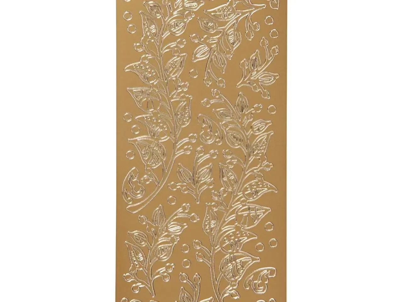 Billede 1 - Stickers, blade, ark 10x23 cm, guld, 1 ark