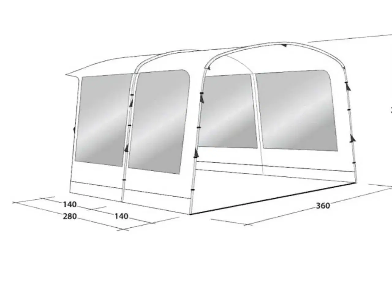 Billede 5 - Fortelt Outwell universel extension str 4 