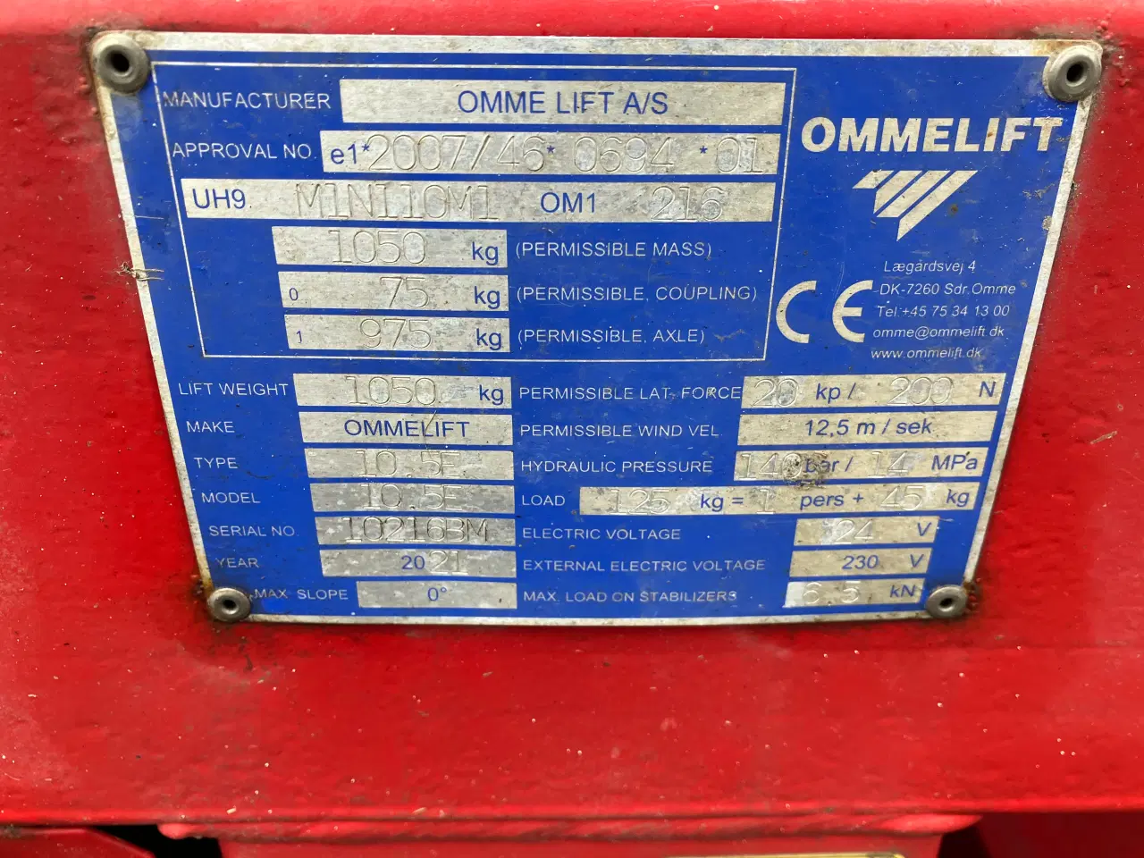 Billede 12 - OMME 1050 Trailerlift 
