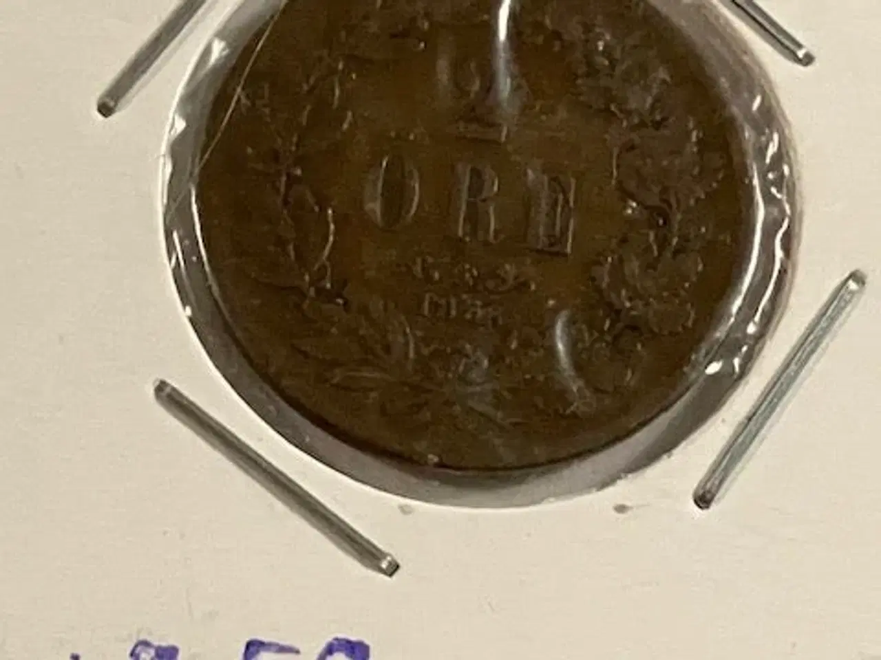 Billede 1 - 2 øre 1858 Sverige