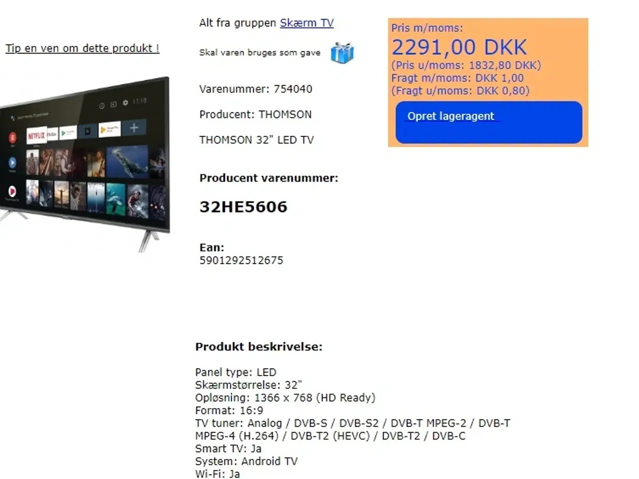 Billede 4 - 32" Android Smart TV 2023
