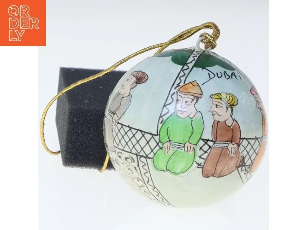 Billede 2 - Dekorativ kugle med Dubai motiv (str. Ø 5 cm)