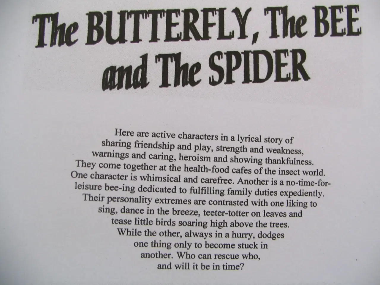 Billede 2 - The Butterfly, the Bee and the Spider