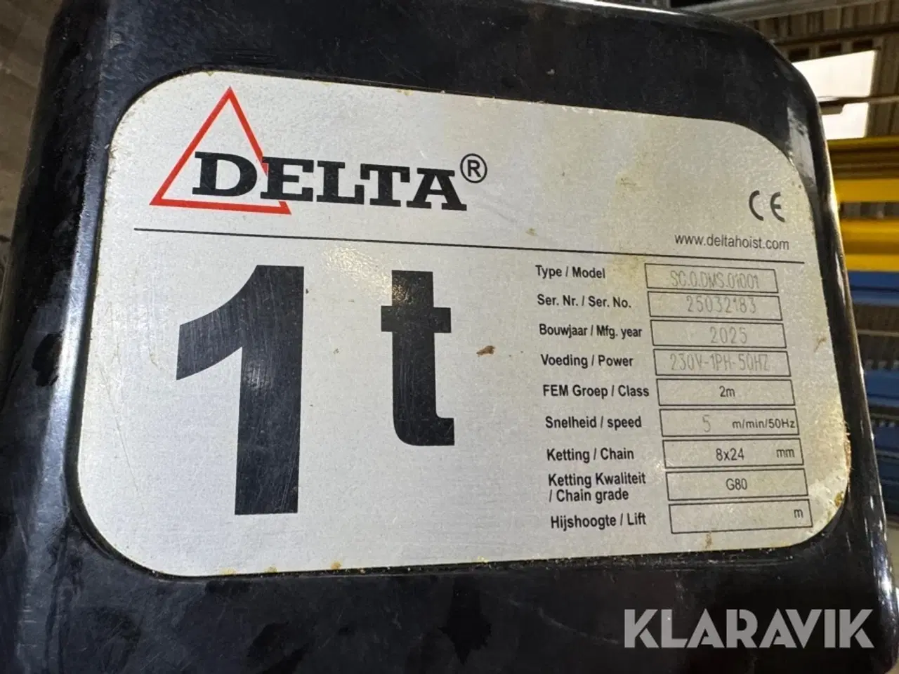 Billede 4 - Hejsværk Delta SG.0 DMS. 01001