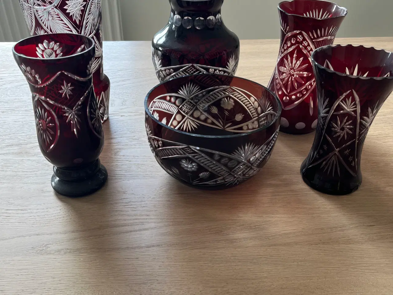 Billede 1 - Vintage -Rubinrøde Smukke , unikke skåle og vaser 
