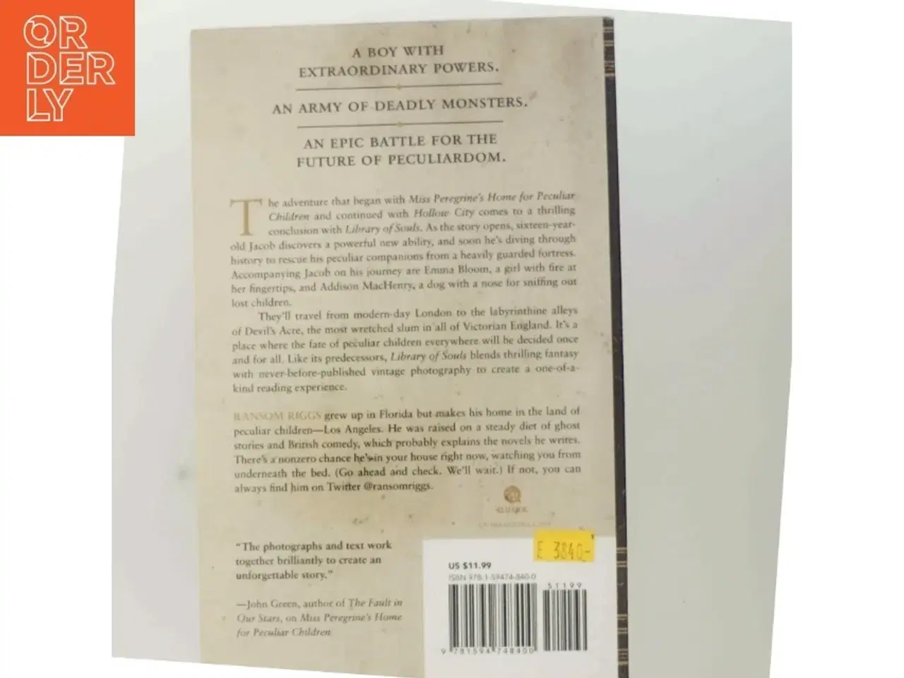 Billede 3 - Library of Souls af Ransom Riggs (Bog)