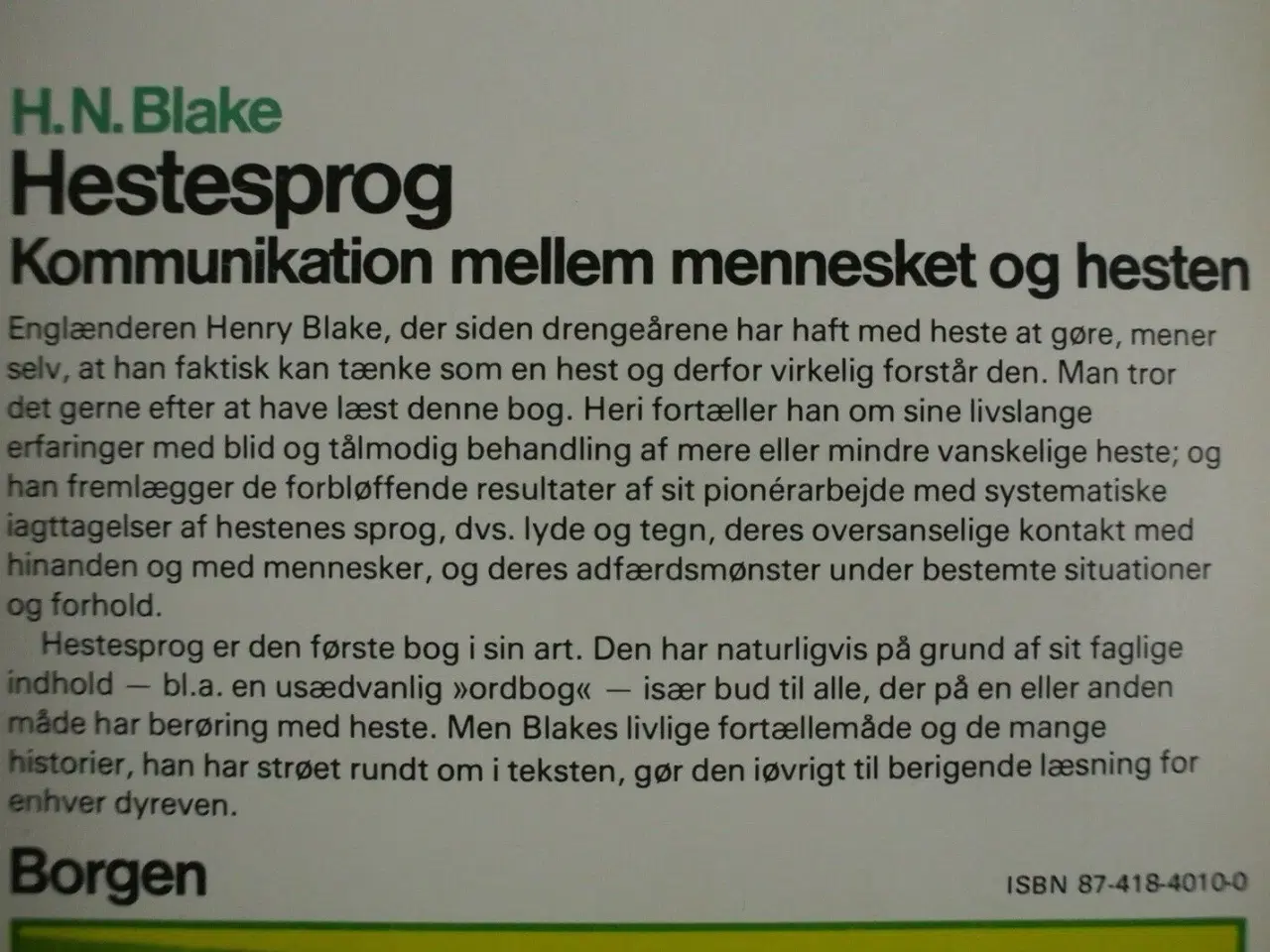 Billede 3 - hestesprog - kommunikation mellem mennesket og hes