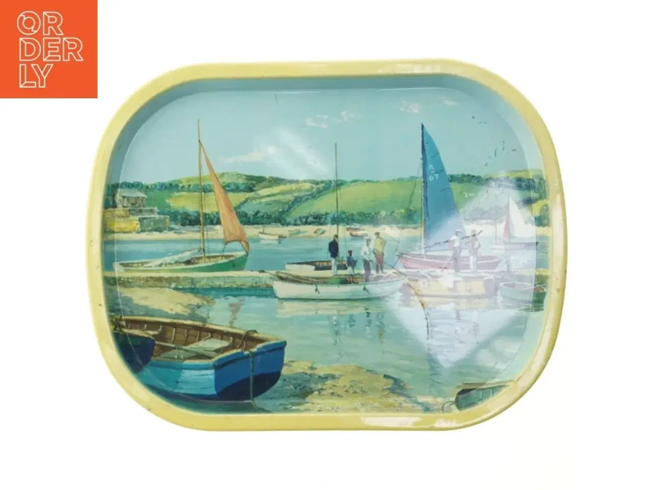 Billede 1 - Worcesterware metalbakke fra 1965 med maritimt motiv (str. 41 x. 31,5 cm)