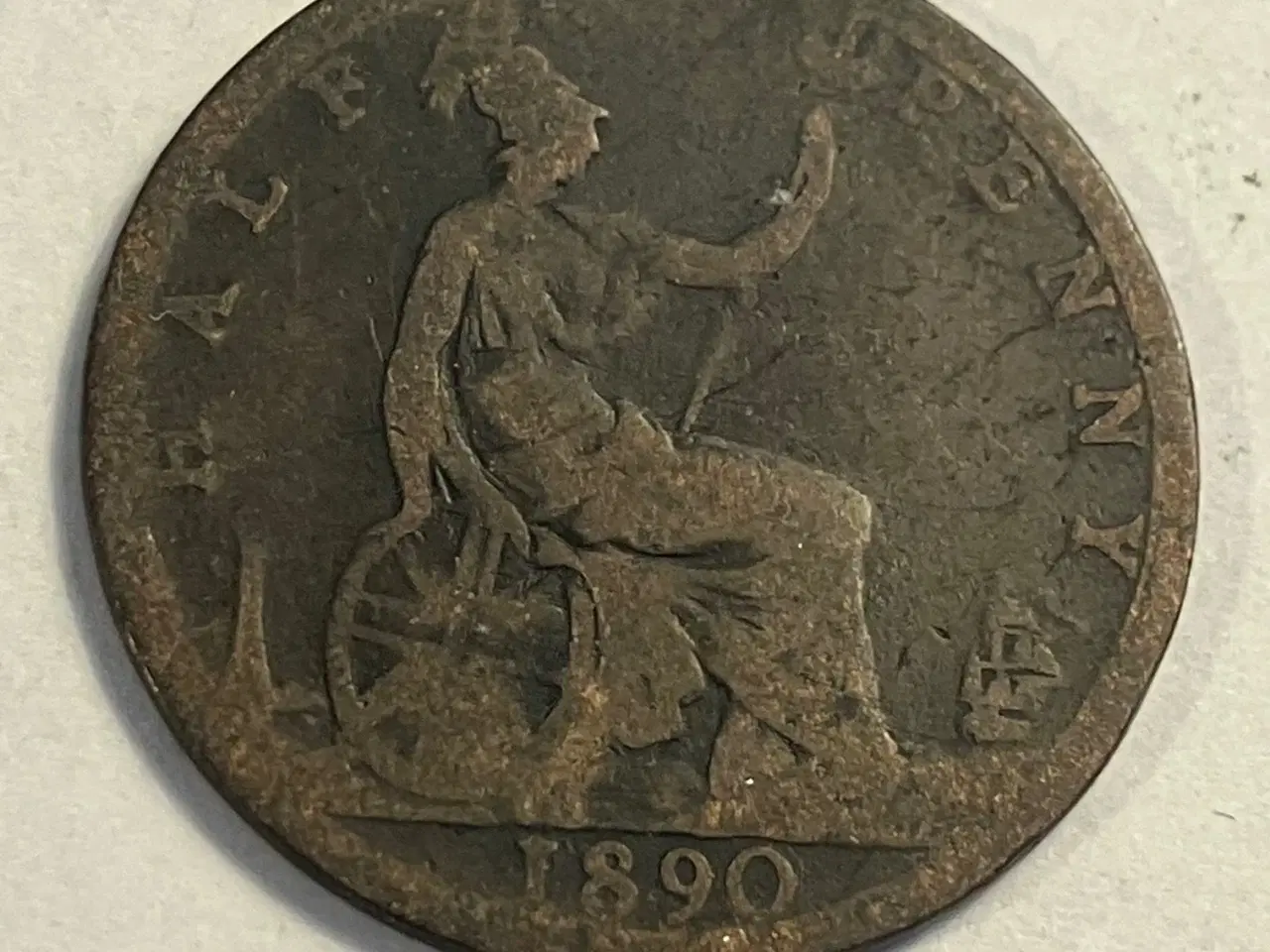Billede 1 - Half Penny 1890 England