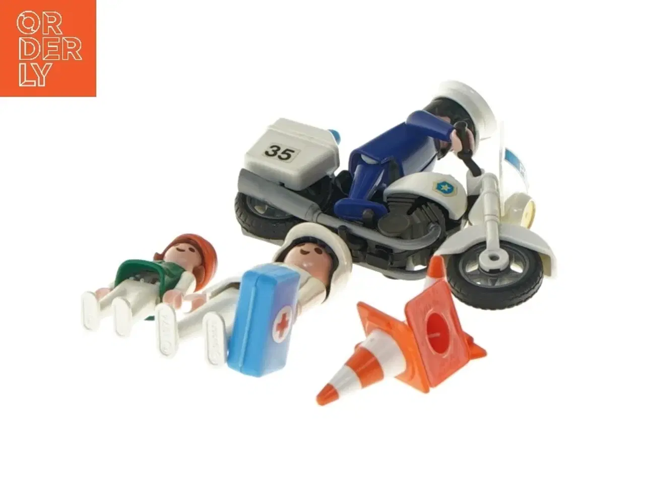 Billede 2 - Legetøjssæt med motorcykel og figurer fra Playmobil (str. 11 cm)