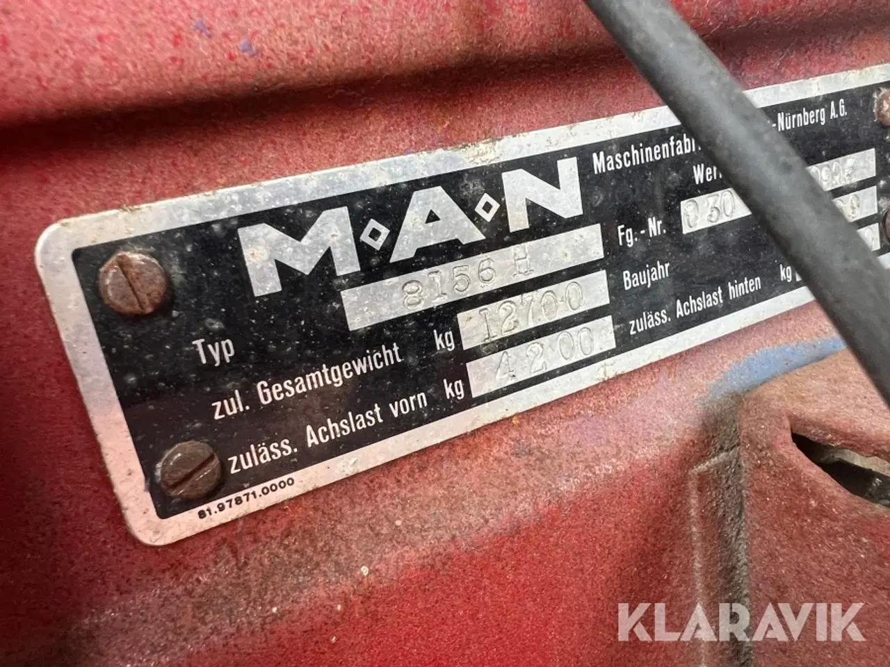 Billede 6 - Veteranlastbil Man 8156