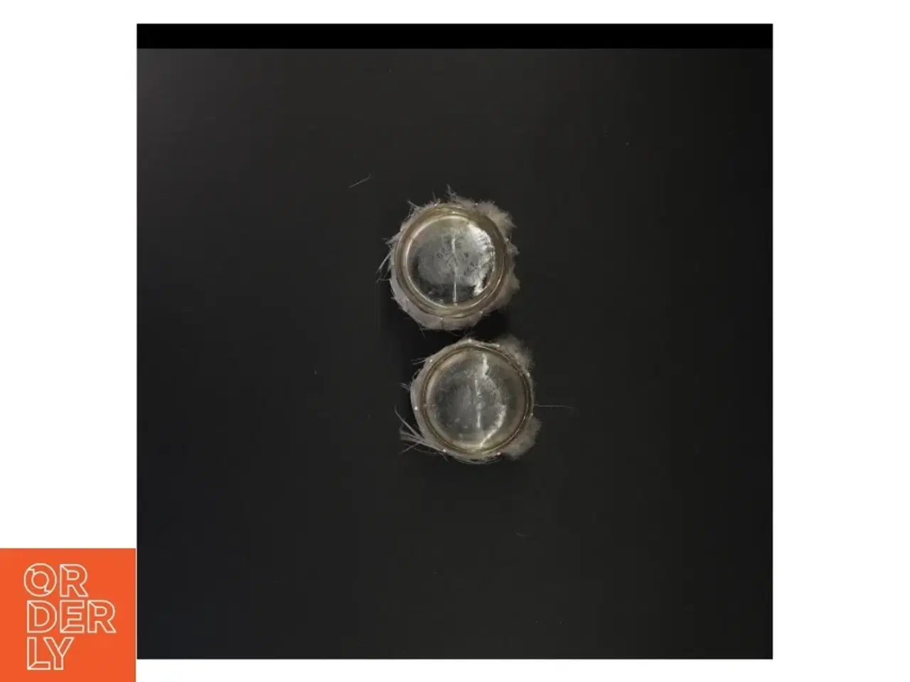 Billede 3 - Fjerbelagte glaslysestager (str. 8 x 7 cm)