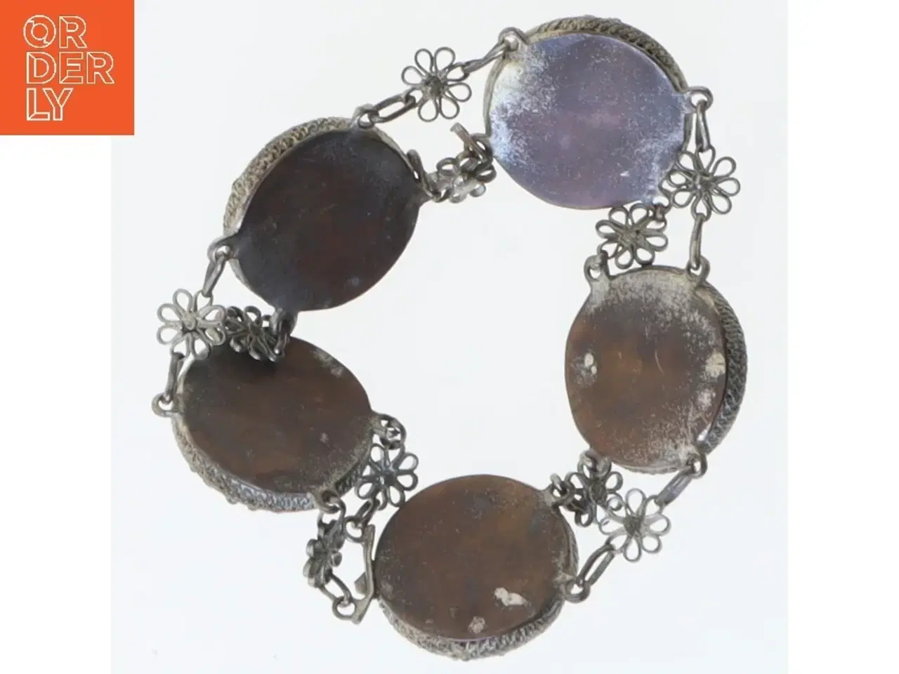 Billede 2 - Armbånd med blå sten (str. 6,5 cm)