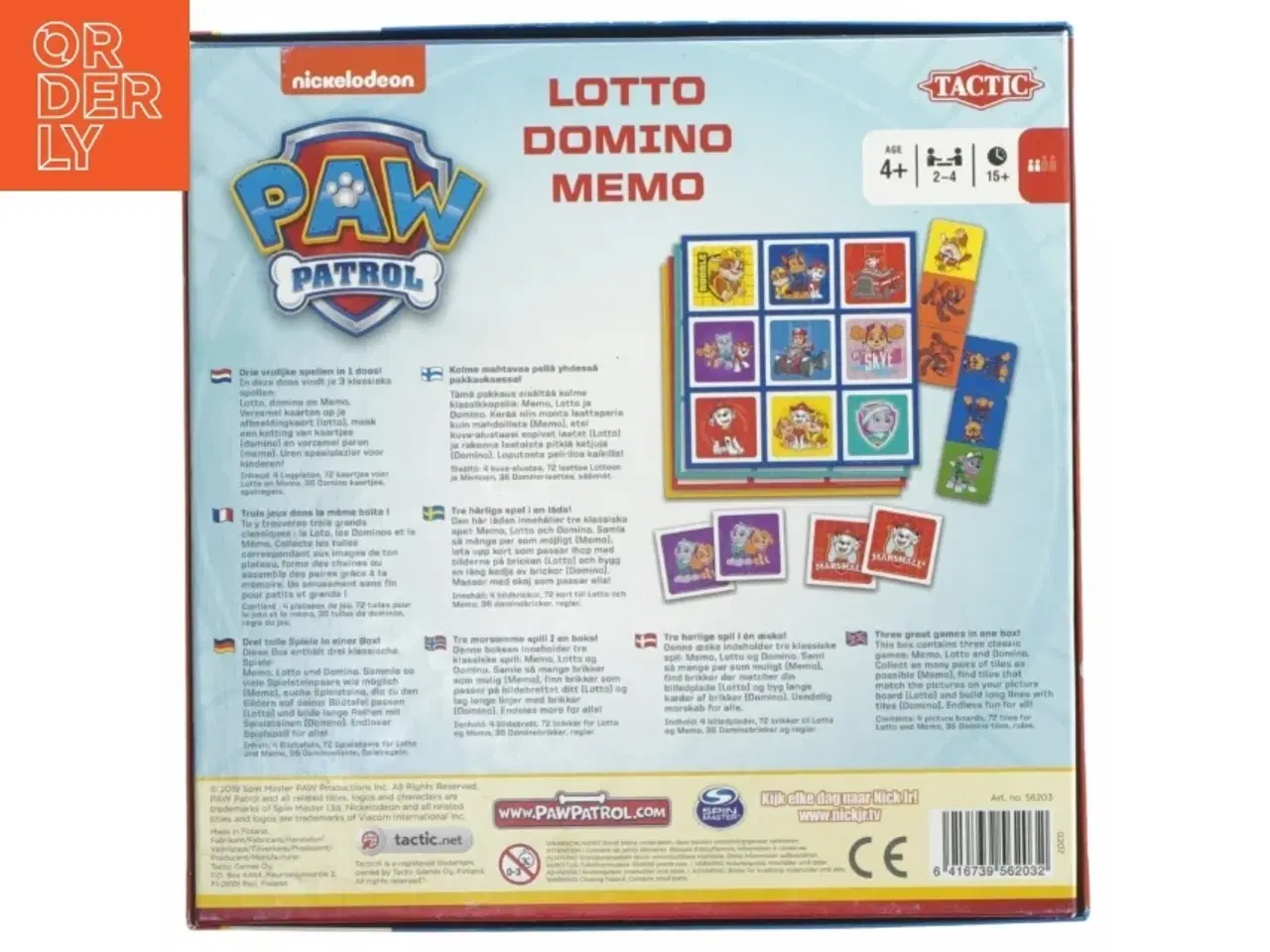 Billede 2 - Paw Patrol spil samlede spil fra Tactic (str. 22x22 cm)