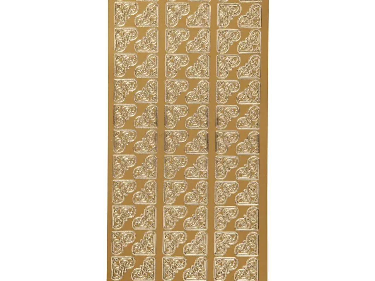 Billede 1 - Stickers, hjørner, ark 10x23 cm, guld, 1 ark