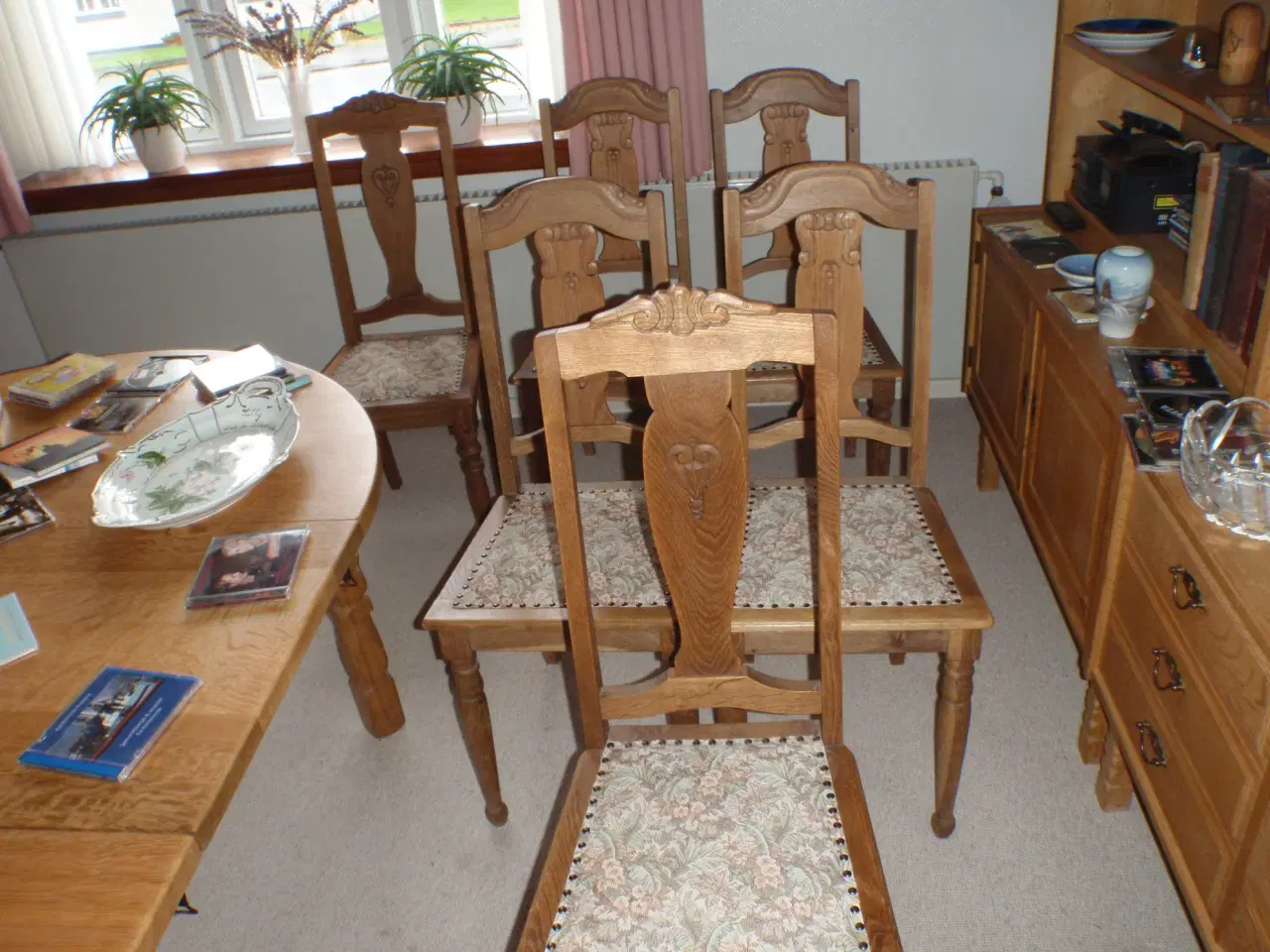 Billede 2 - Spisestuestole i egetræ