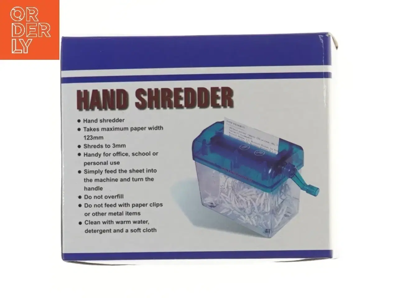 Billede 2 - Mini hånddrevet papirshredder (str. 17x15x9 cm)