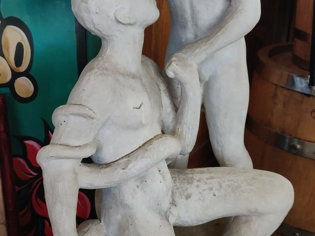 Billede 1 - Gips skulptur (Adam&Eva)